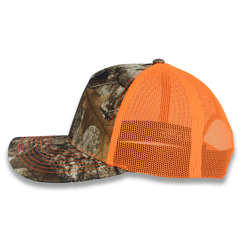 Richardson Five Panel Trucker - Realtree - Edge Neon Orange