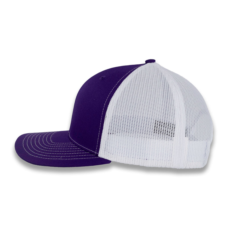 Richardson 112 Split Trucker - Purple/White