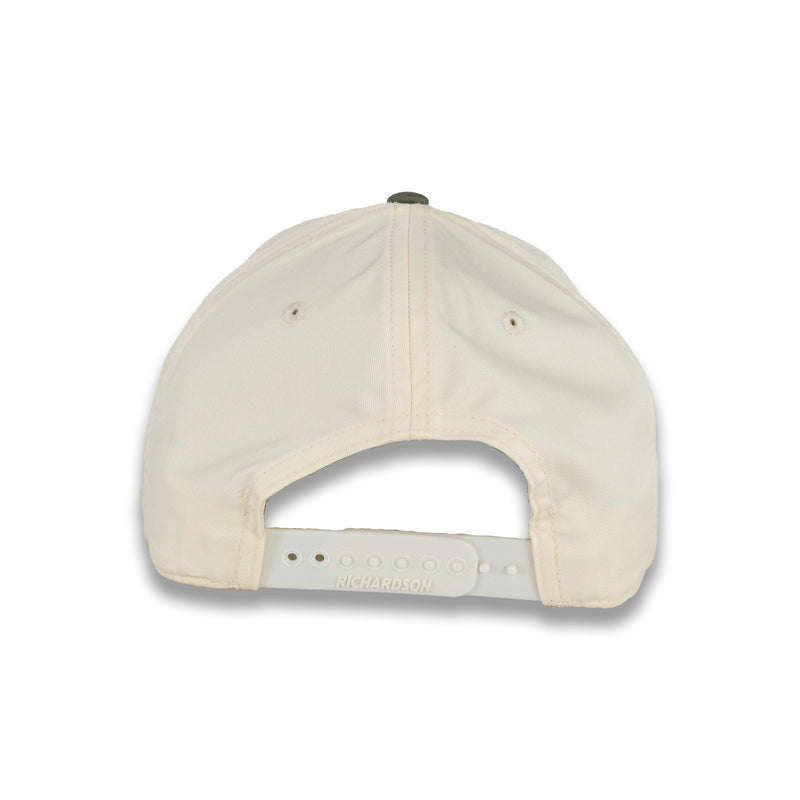 Richardson Tri-Color Twill Trucker - Heather Gray/Birch/Loden