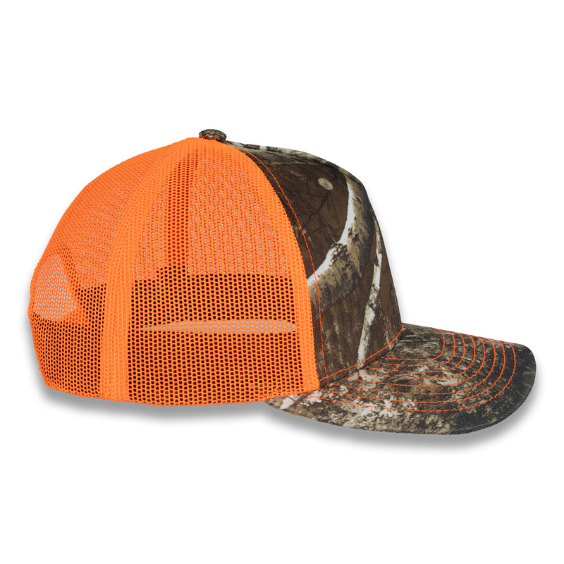 Richardson Five Panel Trucker - Realtree - Edge Neon Orange