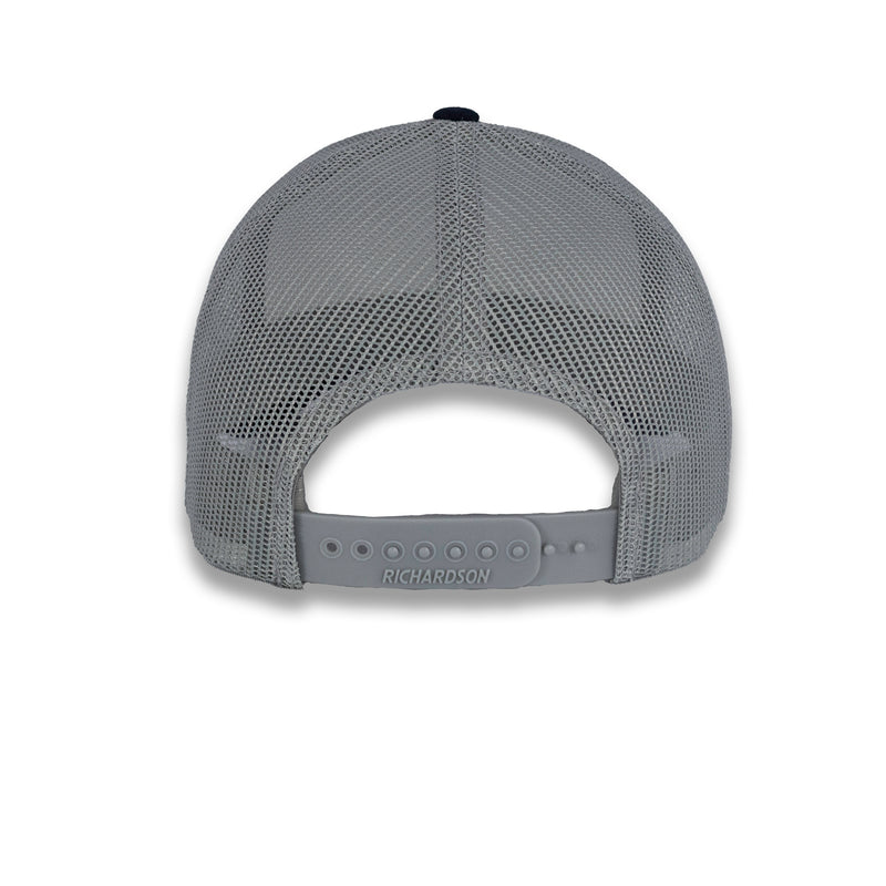Richardson 112 Tri-Color Trucker - White/Aluminum/Navy