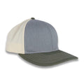Richardson Tri-Color Twill Trucker - Heather Gray/Birch/Loden