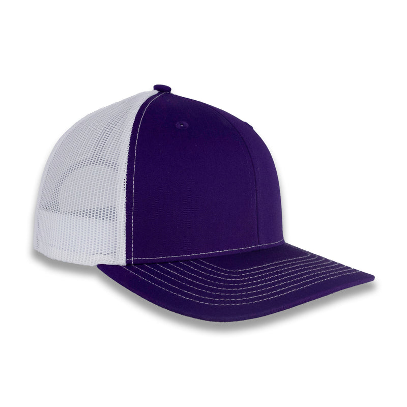 Richardson 112 Split Trucker - Purple/White