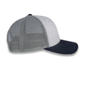 Richardson 112 Tri-Color Trucker - White/Aluminum/Navy