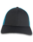 Richardson R-Flex Trucker Cap - Charcoal/Neon Blue