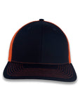 Richardson 112 Split Trucker - Navy/Orange