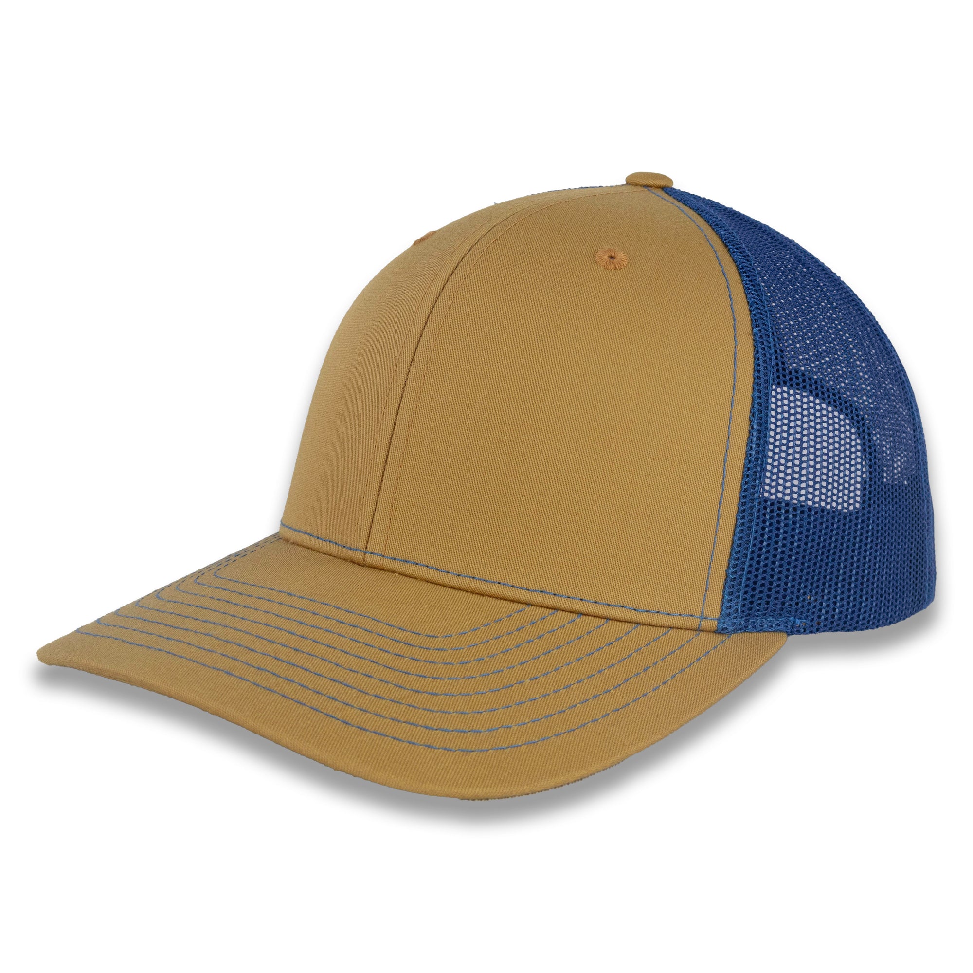 Richardson 112 Split Trucker - Biscuit/True Blue