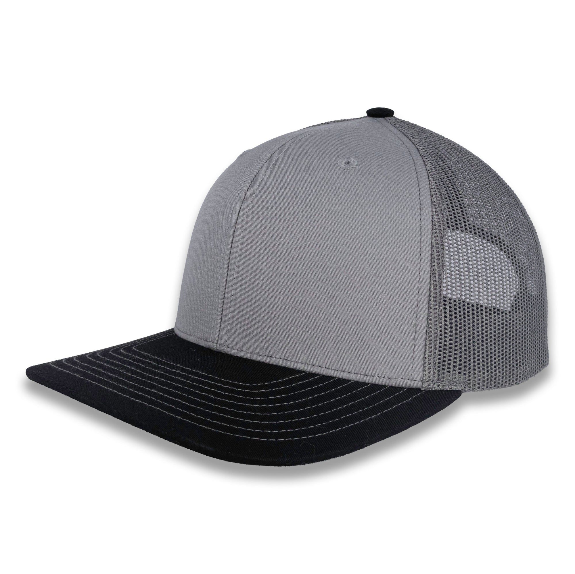 Richardson 112 Split Trucker - Gray Charcoal/Black