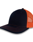 Richardson 112 Split Trucker - Navy/Orange