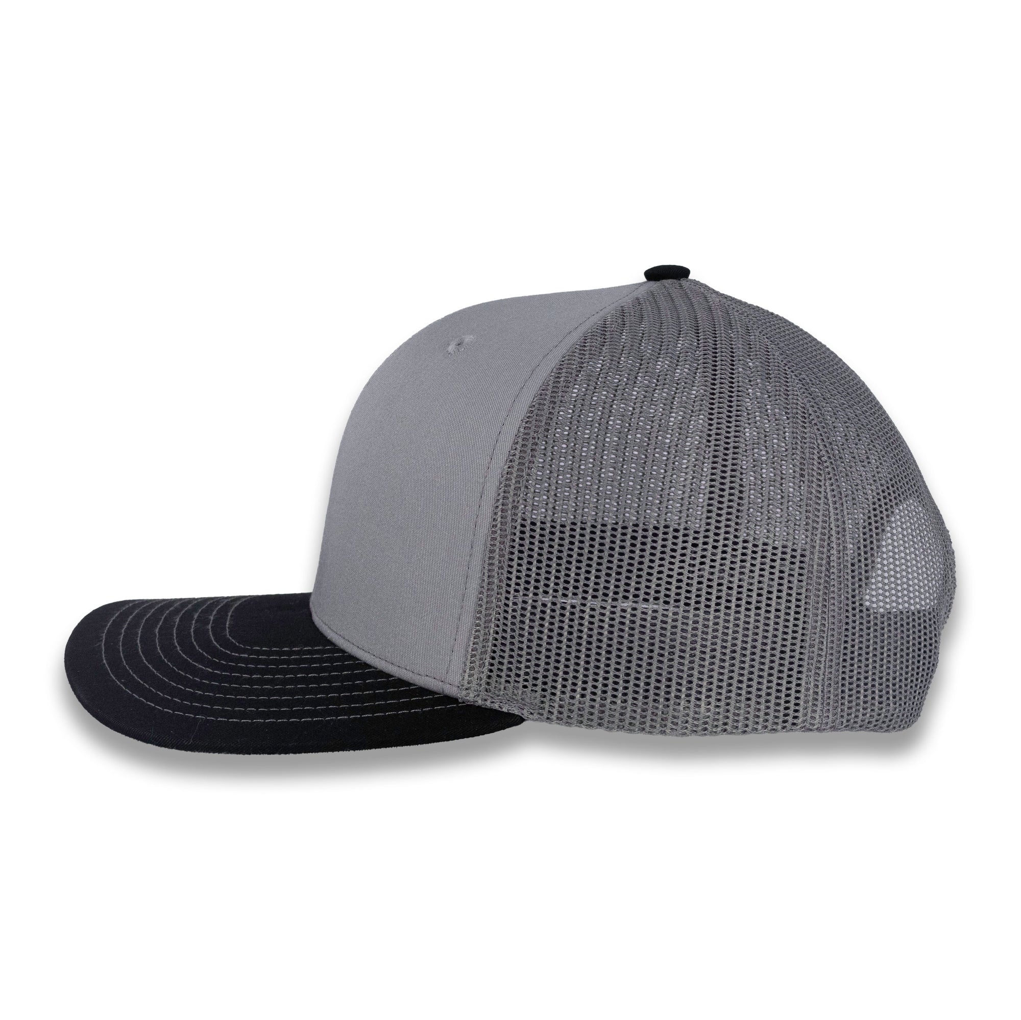 Richardson 112 Split Trucker - Gray Charcoal/Black