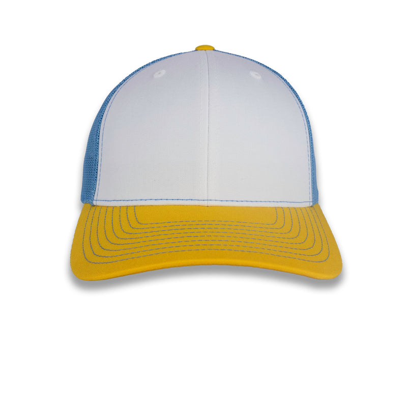 Richardson 112 Tri-Color Trucker - White/Columbia/Blue