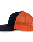 Richardson 112 Split Trucker - Navy/Orange