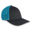 Richardson R-Flex Trucker Cap - Charcoal/Neon Blue