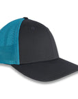 Richardson R-Flex Trucker Cap - Charcoal/Neon Blue