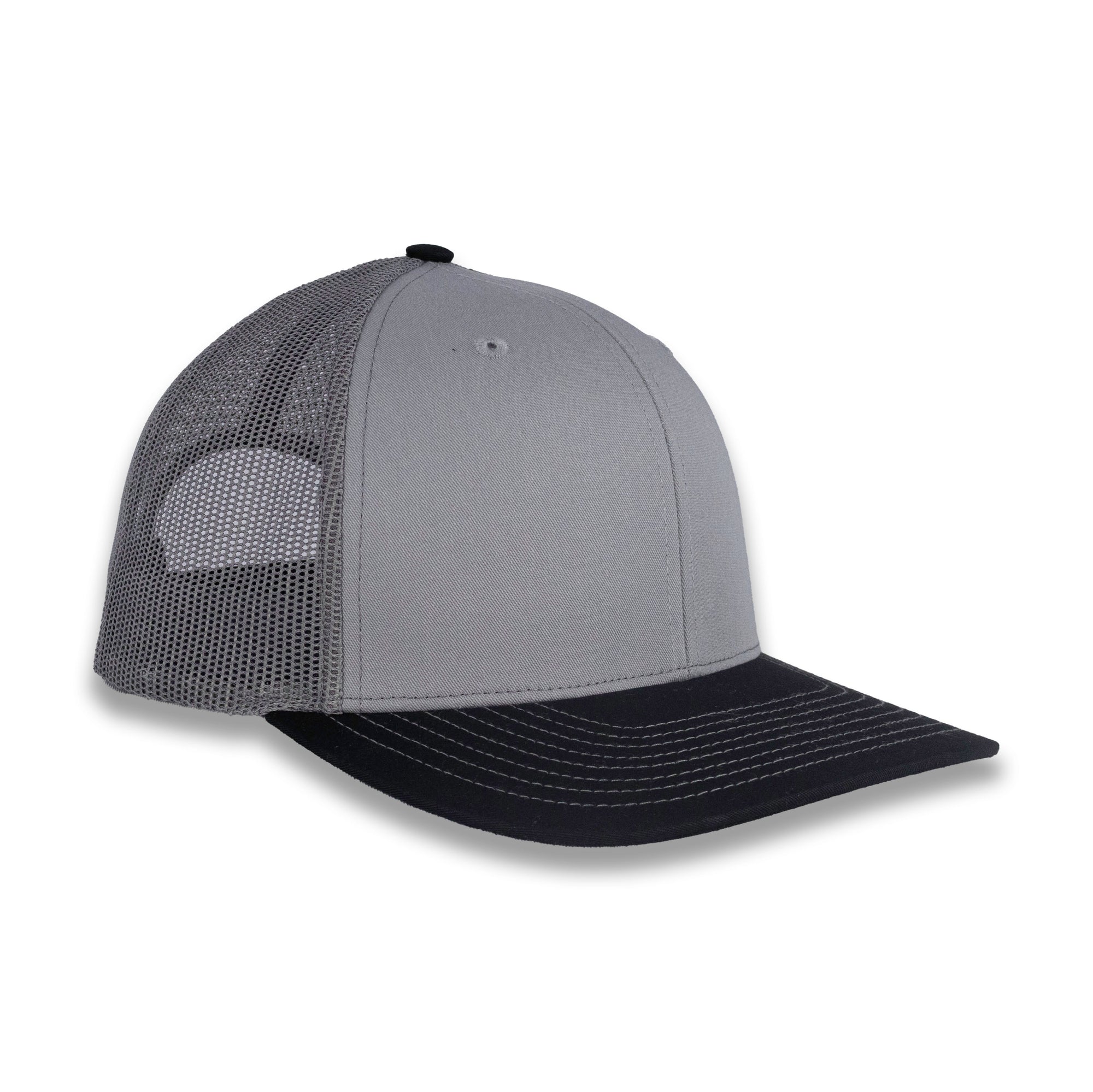 Richardson 112 Split Trucker - Gray Charcoal/Black