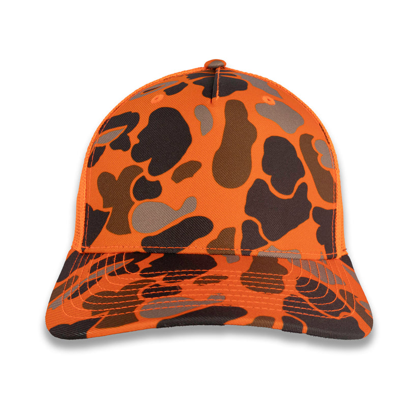Richardson Five Panel Trucker - Duck - Blaze Duck Camo Blaze