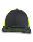 Richardson 112 Split Trucker - Charcoal/Neon Yellow