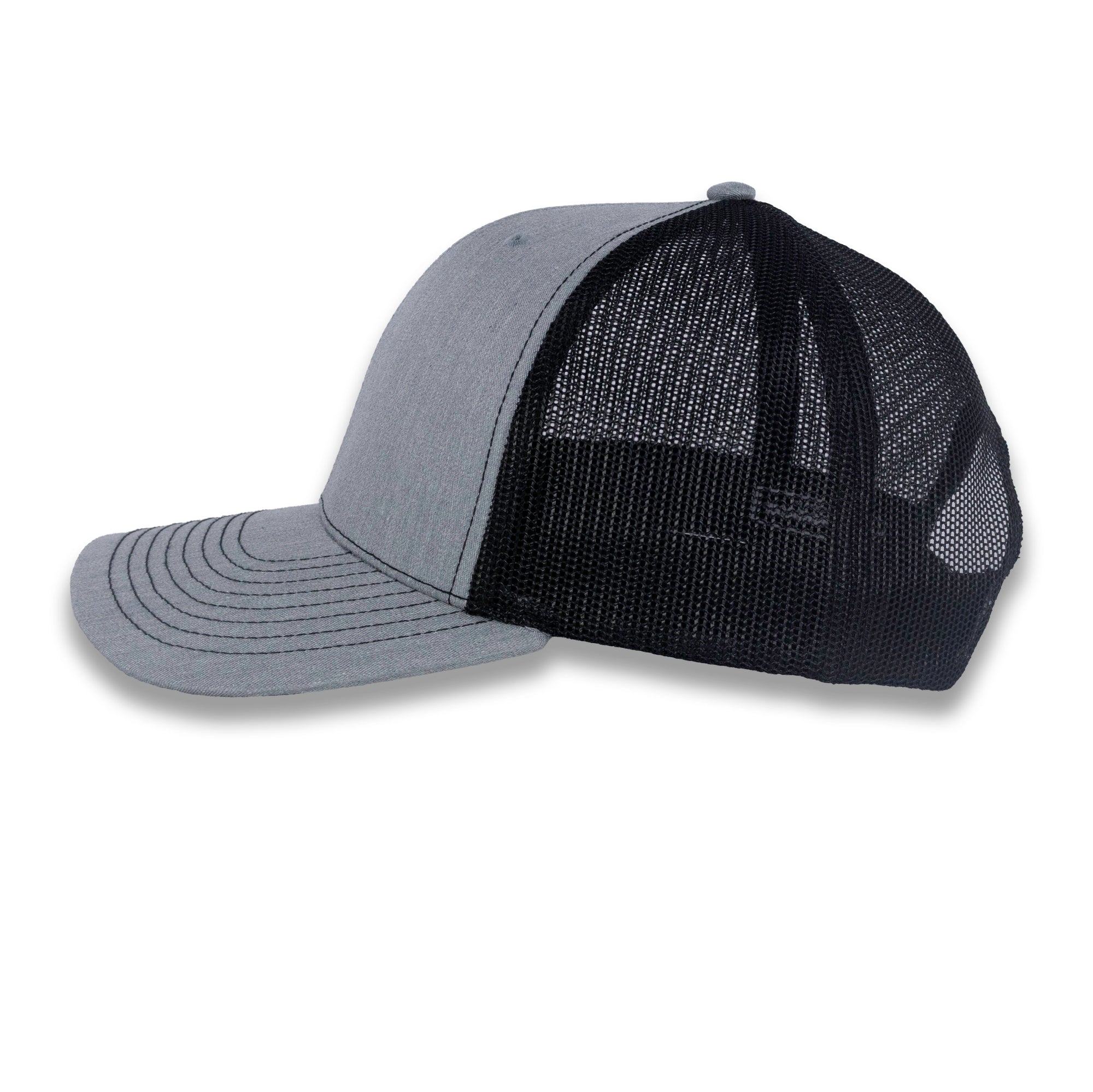Richardson 112 Split Trucker - Heather Gray/Black