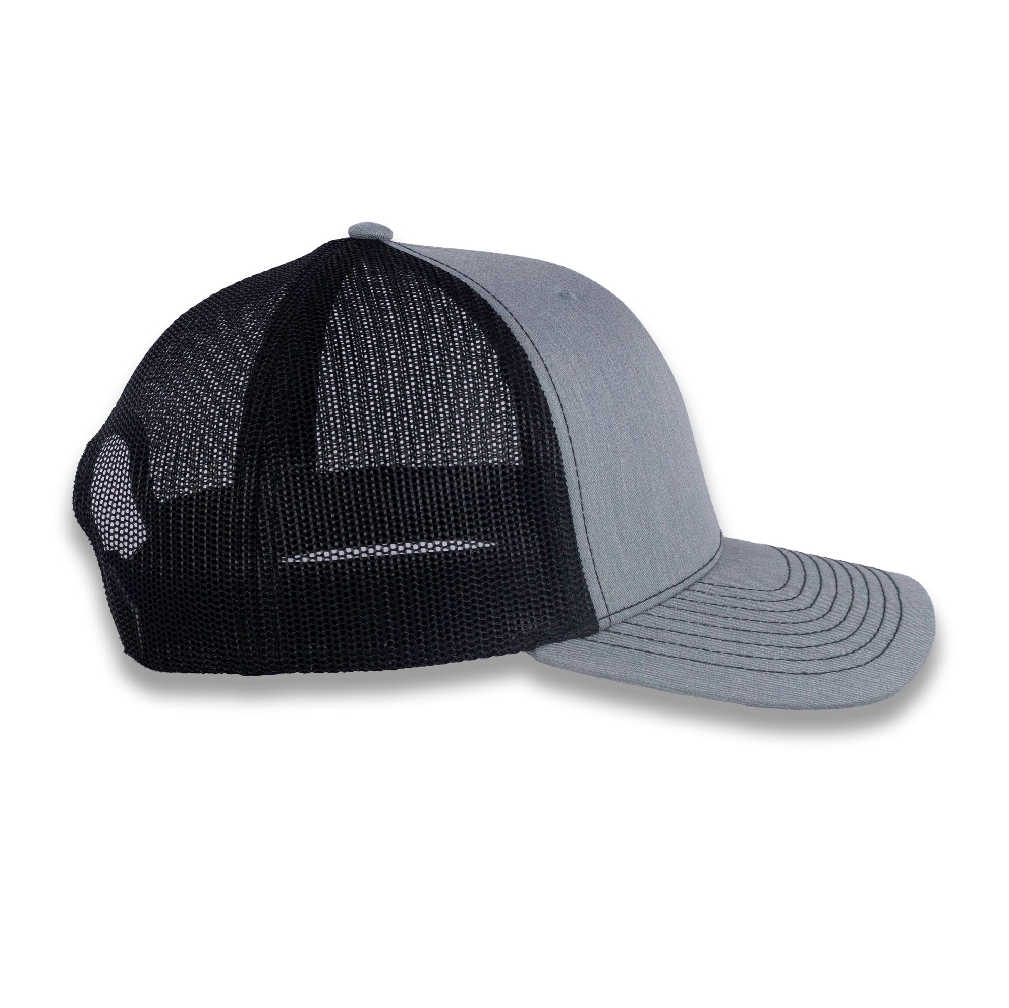 Richardson 112 Split Trucker - Heather Gray/Black
