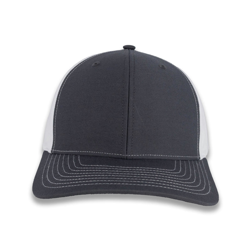 Richardson Split Twill Trucker - Charcoal/White