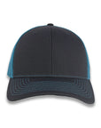 Richardson 112 Split Trucker - Charcoal/Neon Blue