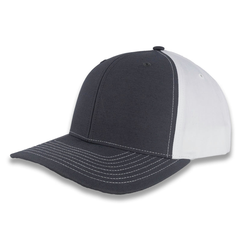 Richardson Split Twill Trucker - Charcoal/White