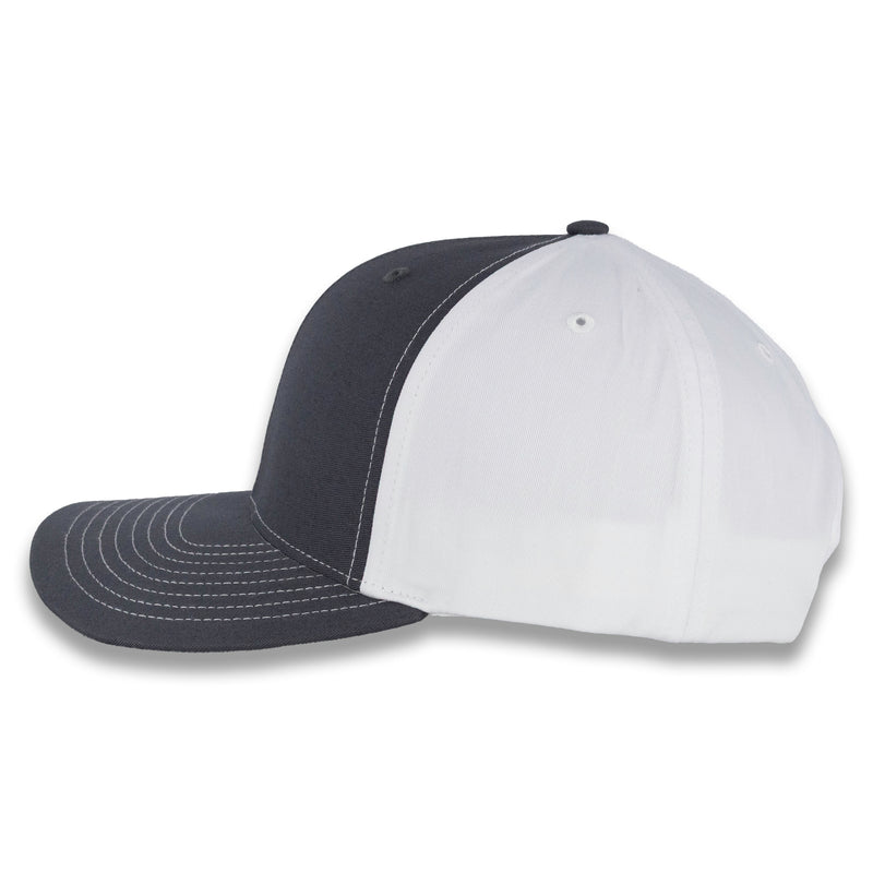 Richardson Split Twill Trucker - Charcoal/White