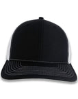 Richardson Split Twill Trucker - Black/White
