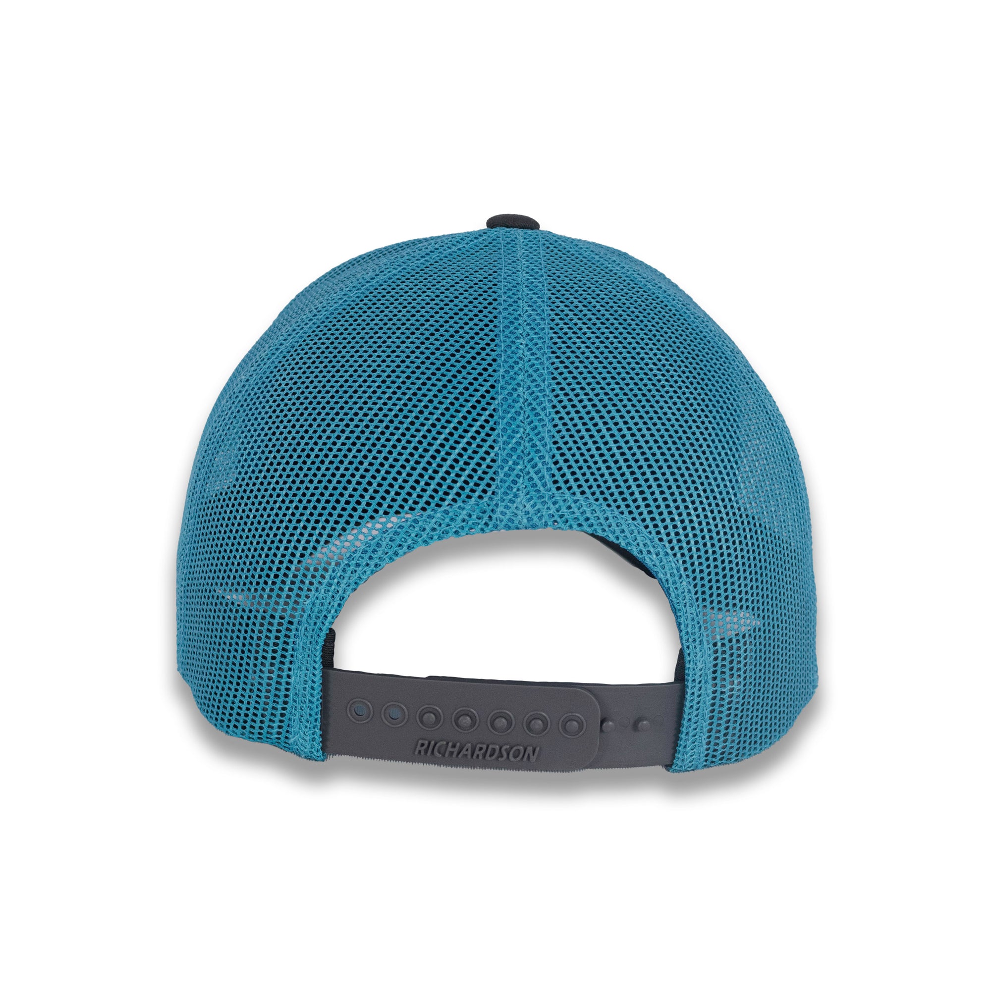 Richardson 112 Split Trucker - Charcoal/Neon Blue