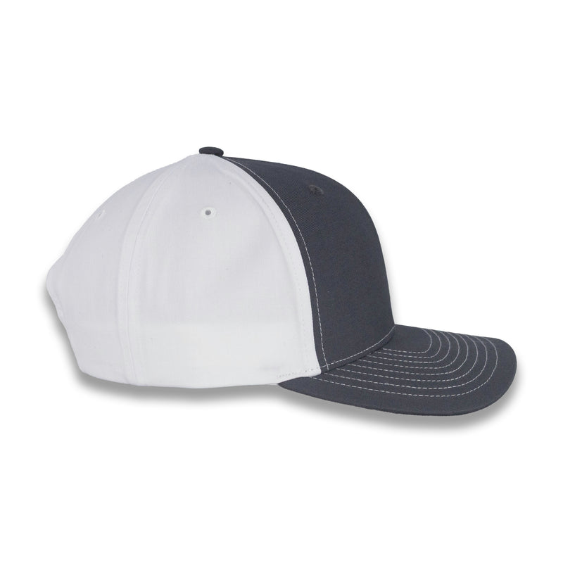 Richardson Split Twill Trucker - Charcoal/White
