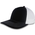 Richardson Split Twill Trucker - Black/White