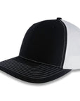 Richardson Split Twill Trucker - Black/White