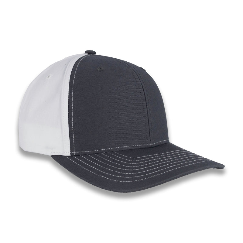 Richardson Split Twill Trucker - Charcoal/White
