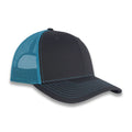 Richardson 112 Split Trucker - Charcoal/Neon Blue