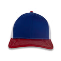 Richardson 112 Tri-Color Trucker - Royal/White/Red