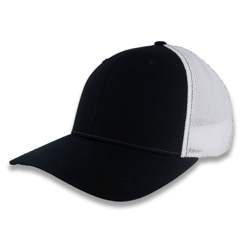 Richardson R-Flex Trucker Cap - Black/White