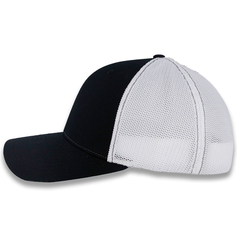 Richardson R-Flex Trucker Cap - Black/White