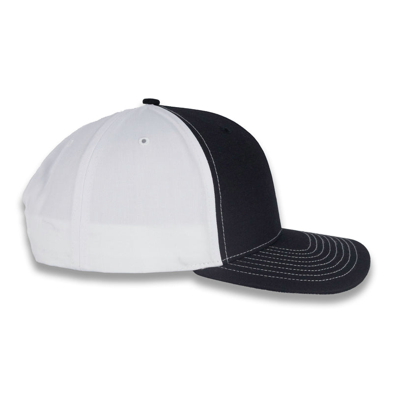 Richardson Split Twill Trucker - Black/White