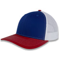 Richardson 112 Tri-Color Trucker - Royal/White/Red