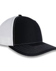 Richardson Split Twill Trucker - Black/White