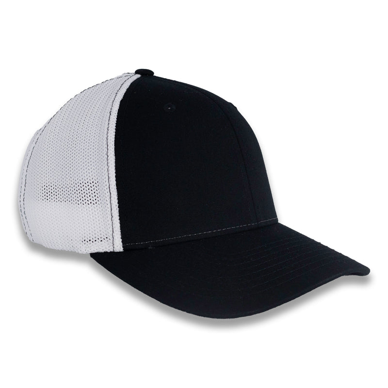 Richardson R-Flex Trucker Cap - Black/White