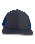 Richardson Split Twill Trucker - Charcoal/Royal