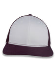Richardson 112 Split Trucker - White/Maroon