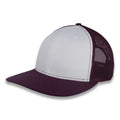 Richardson 112 Split Trucker - White/Maroon