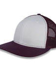 Richardson 112 Split Trucker - White/Maroon