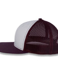 Richardson 112 Split Trucker - White/Maroon
