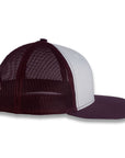 Richardson 112 Split Trucker - White/Maroon