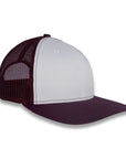 Richardson 112 Split Trucker - White/Maroon
