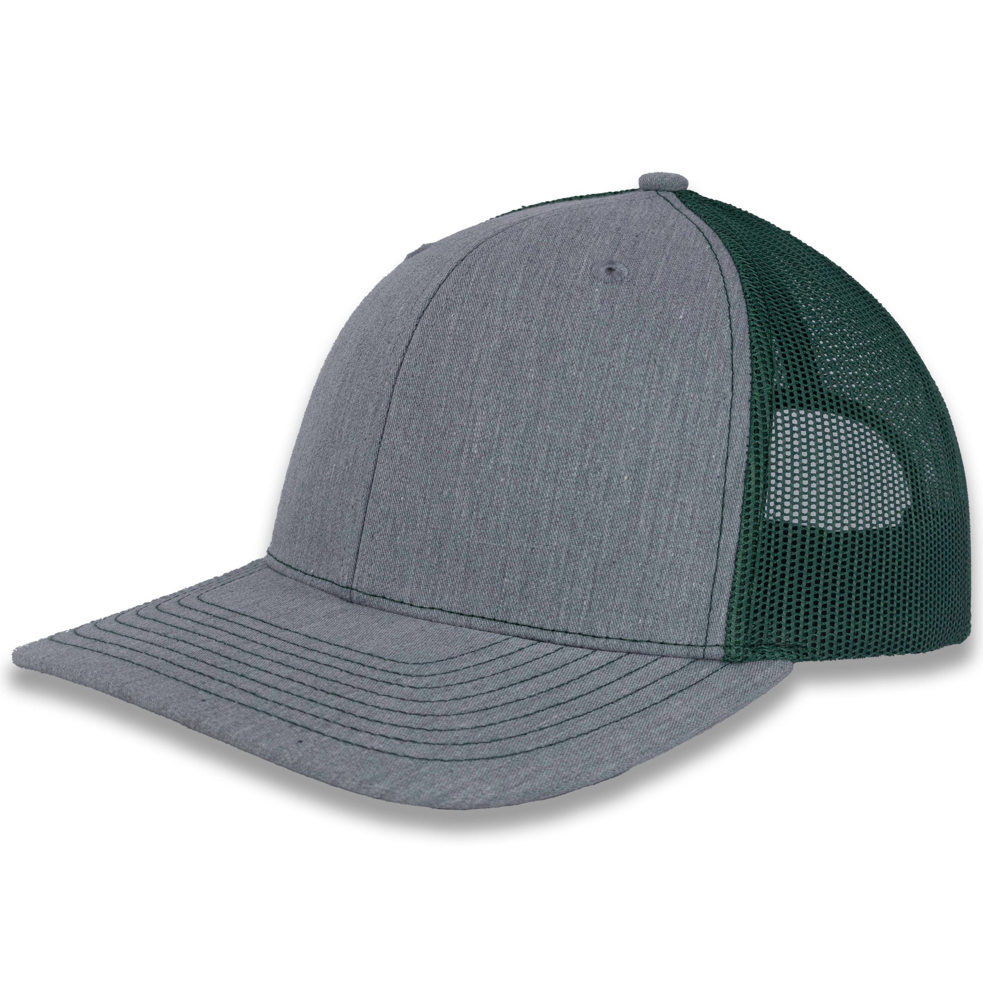 Richardson 112 Split Trucker - Heather Gray/Dark Green