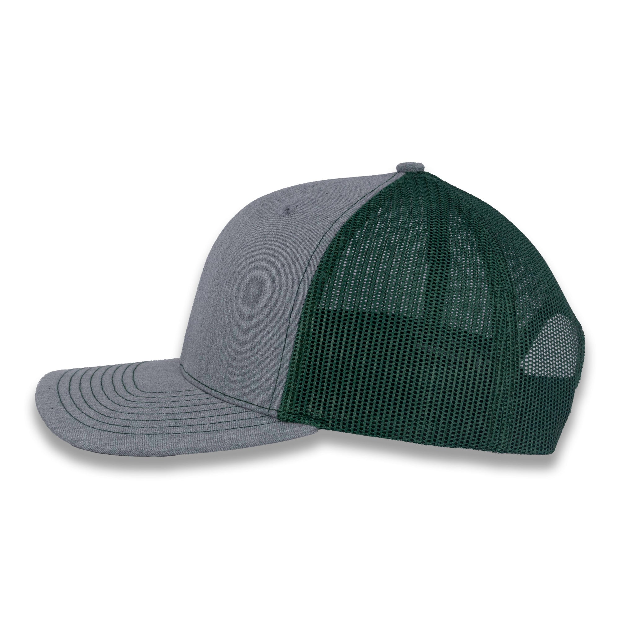 Richardson 112 Split Trucker - Heather Gray/Dark Green